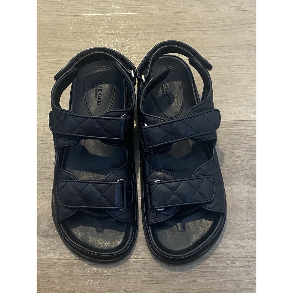 Tony Bianco Hiranni Sheep Napa Sandal Black Leather Sz EU 40 / US 9.5 - Picture 8 of 15